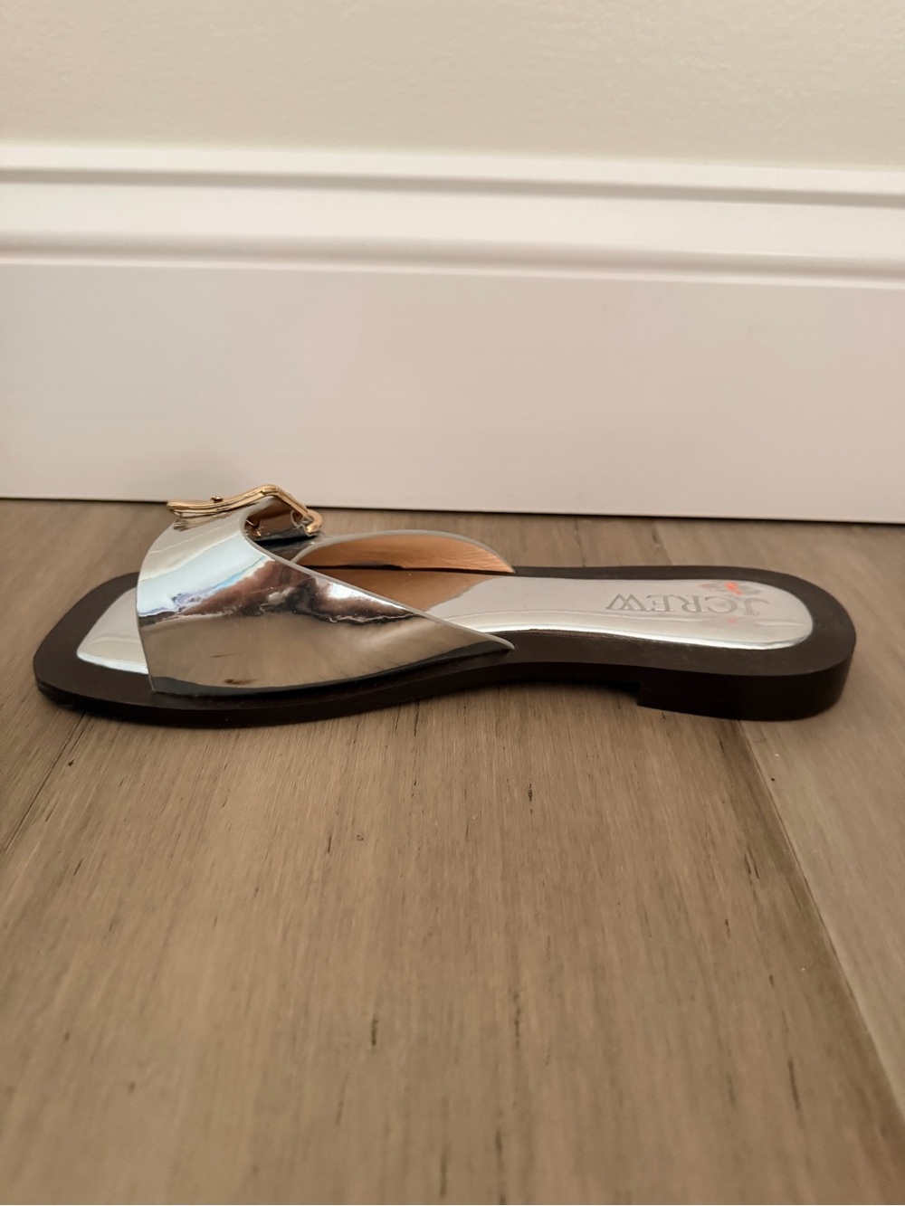 J. Crew Callie sandals in metallic leather Sz 7 - Picture 7 of 10